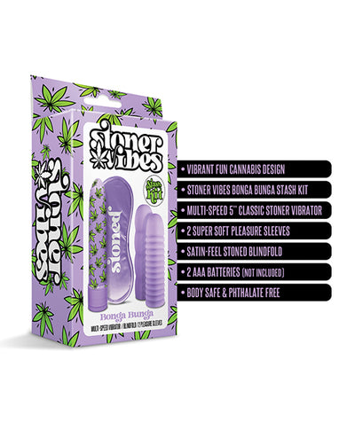 Stoner Vibes Bonga Bunga Stash Kit - Purple
