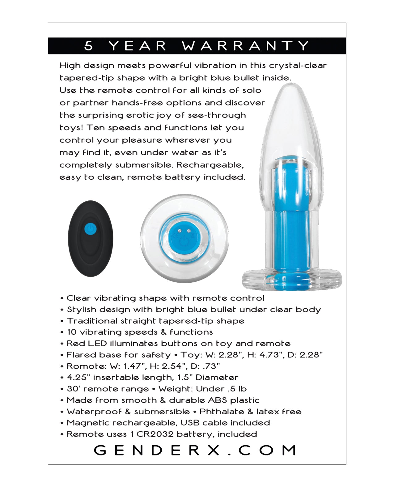 Gender X Electric Blue - Clear/Blue