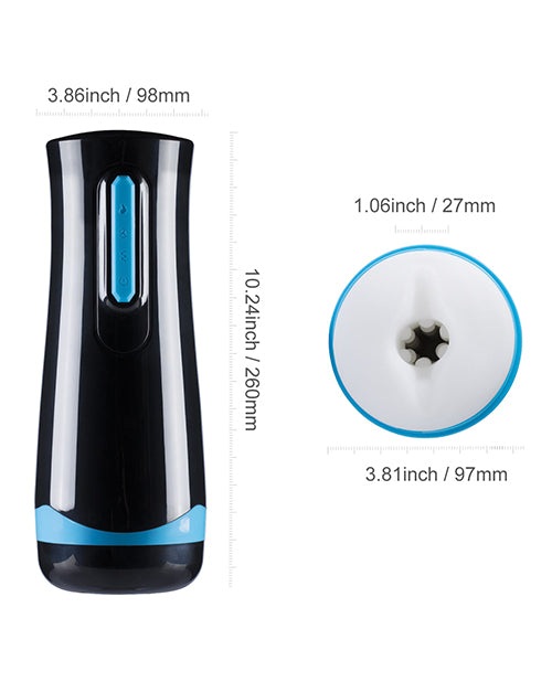 =Haven Automatic Male Masturbator With Sucking Penis Sleeve - Black