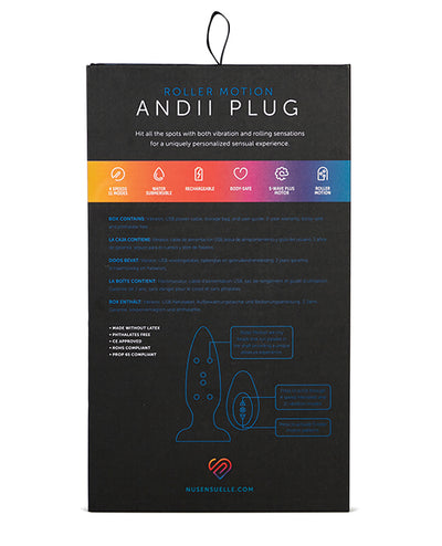 Nu Sensuelle Andii Vertical Roller Motion Butt Plug - Assorted Colors
