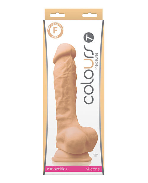 Colours Pleasures 7" Dong w/Balls & Suction Cup - Assorted Colors