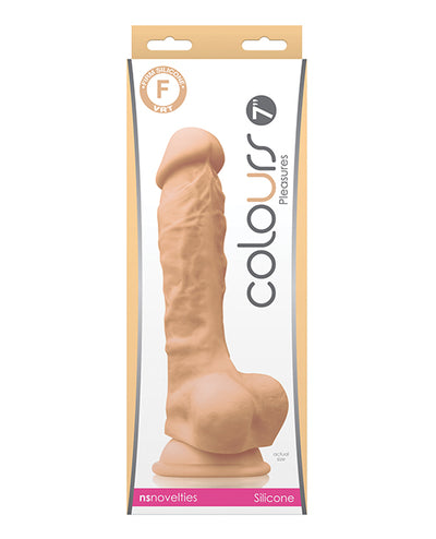 Colours Pleasures 7" Dong w/Balls & Suction Cup - Assorted Colors