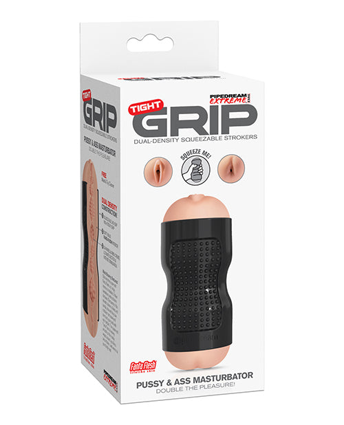 PDX Extreme Tight Grip Dual Density Squeezable Strokers - Pussy & Ass