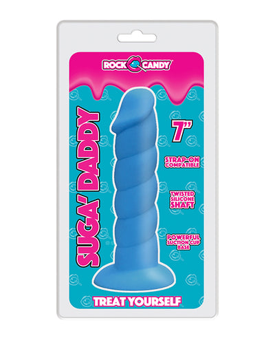 Rock Candy Suga Daddy 7" Silicone Dildo - Blue