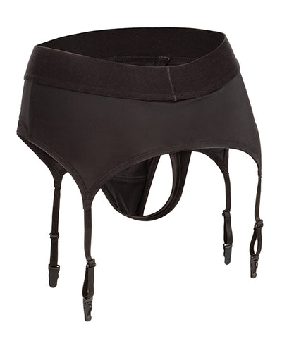 Boundless Thong w/Garter 2L/3XL - Black