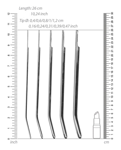Shots Ouch Urethral Sounding Metal Dilator Set