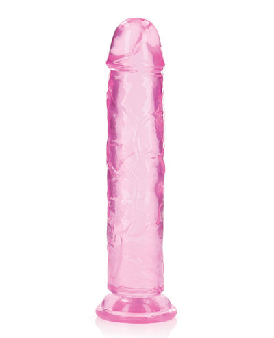 Shots RealRock Realistic Crystal Clear 10" Straight Dildo - Pink