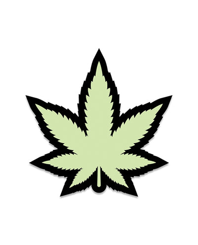 Wood Rocket Weed Pot Leaf Pin - Glow in the Dark