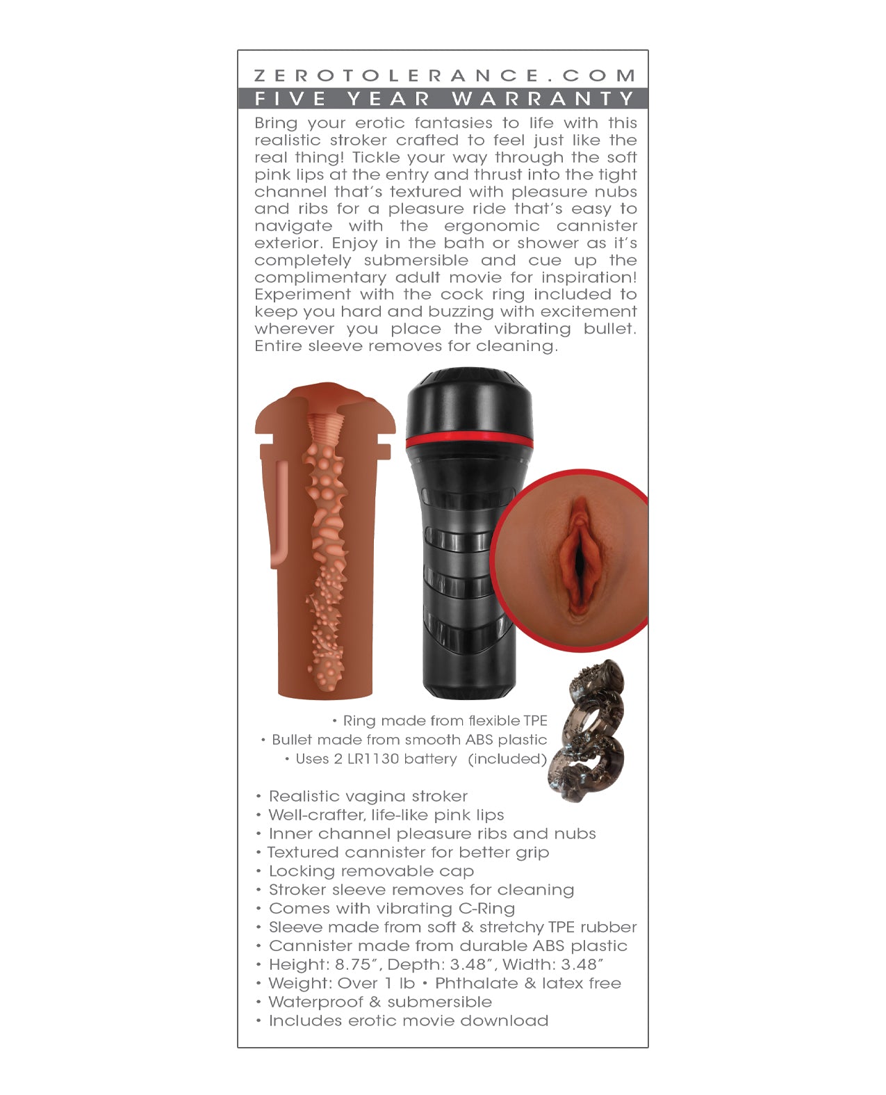 Zero Tolerance Pop On the Go Stroker - Assorted Colors
